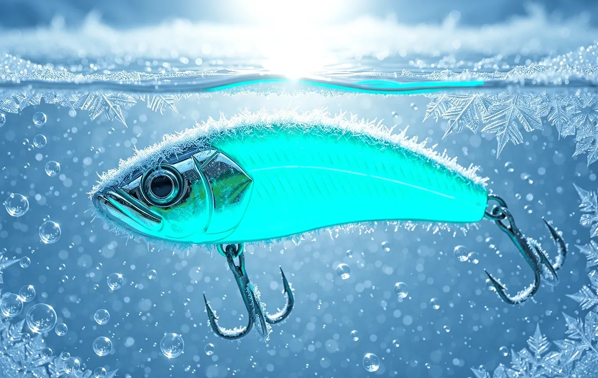 Glowing cyan lure