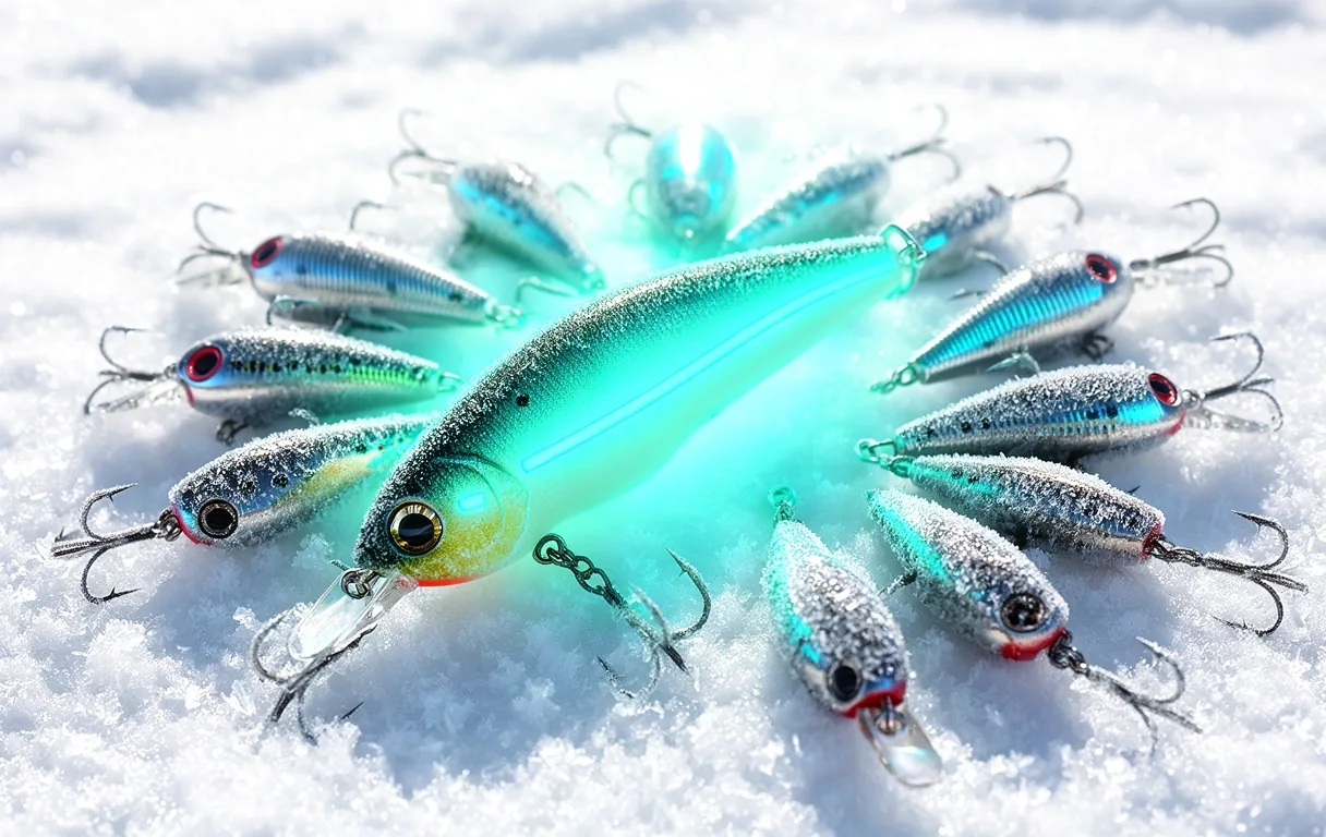 Glowing cyan lure