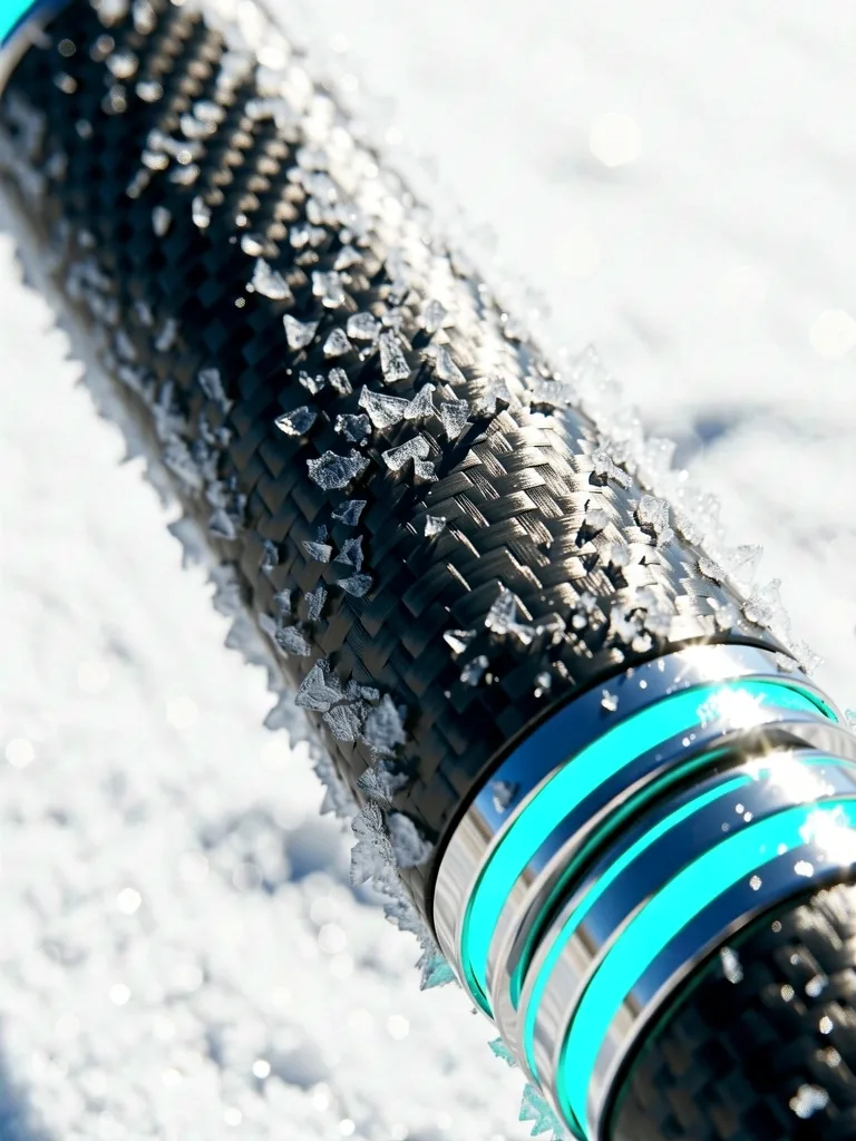 Carbon-fiber rod texture close-up