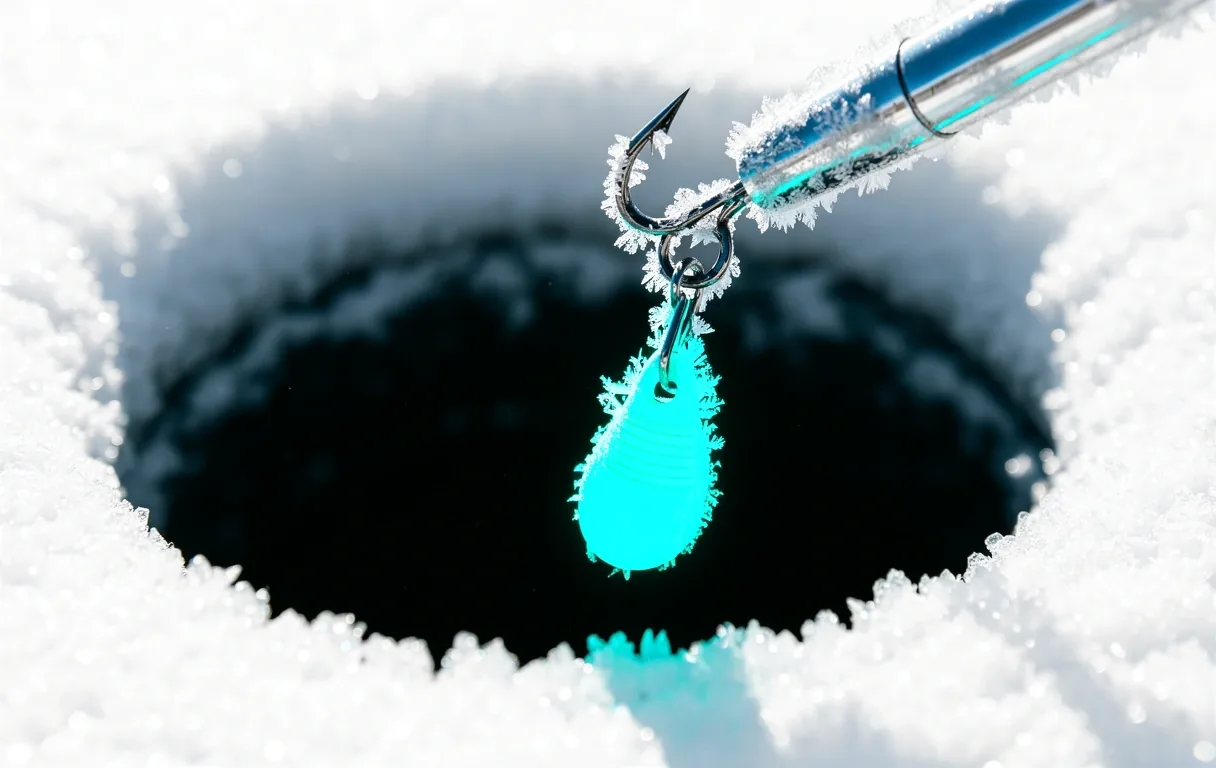 Glowing cyan lure